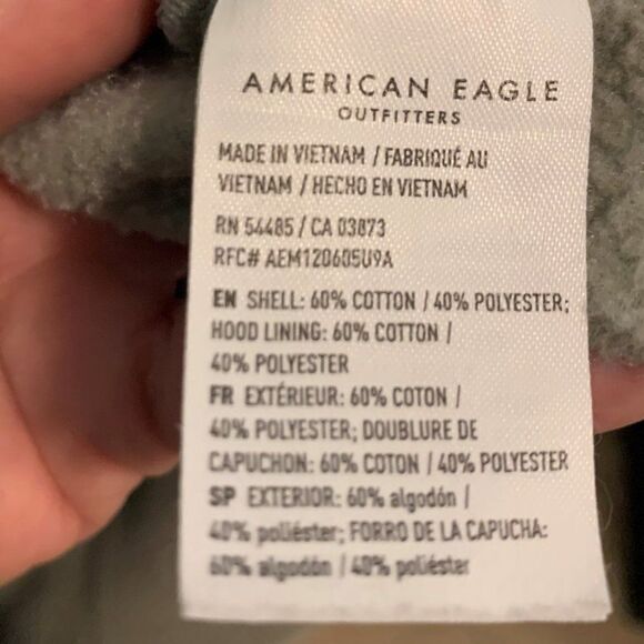 American Eagle Sz XS, EUC, oversized  hoodie, cozy lining, cotton blend - Picture 8 of 16